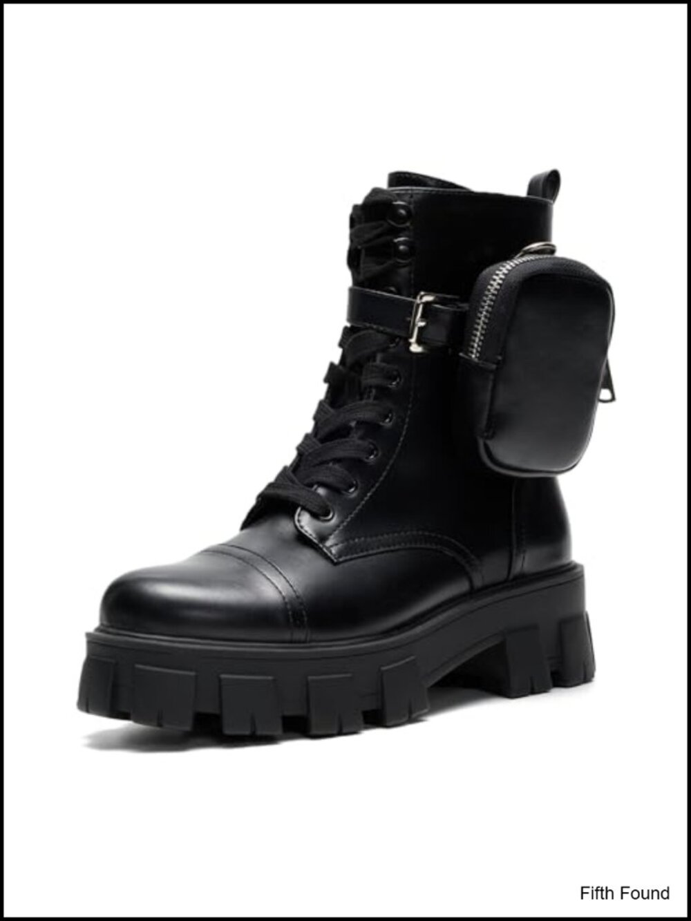 Platform Combat Boots Lace Up Chunky Ankle Booties Side Zipper Lug Sole